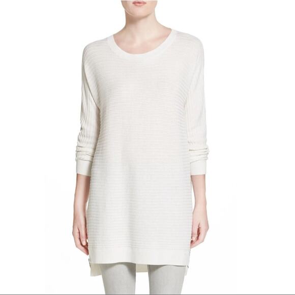 Trouve Side Zip Sweater Tunic - White - Small - Picture 11 of 16